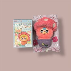 Pot of Little Flower Plush Mushroom Doll - Pink Ageric